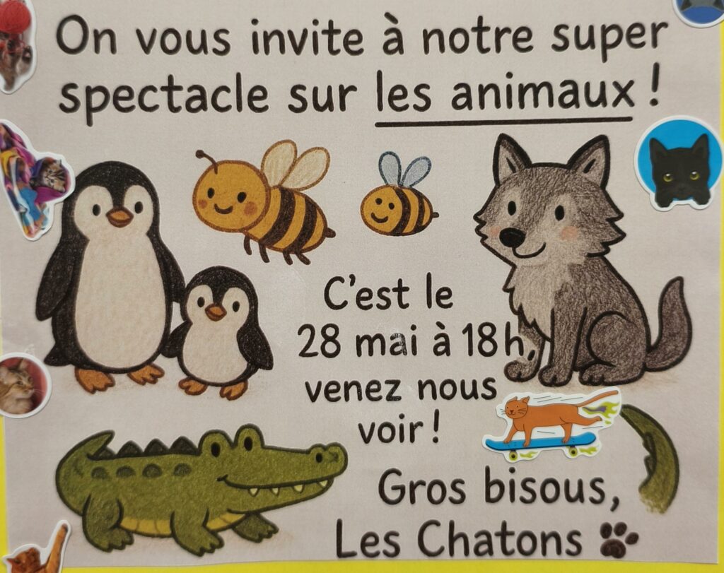 Spectacle sur les animaux.