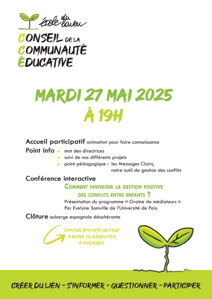 CCE 27 mai 2025 avec une conférence interactive.